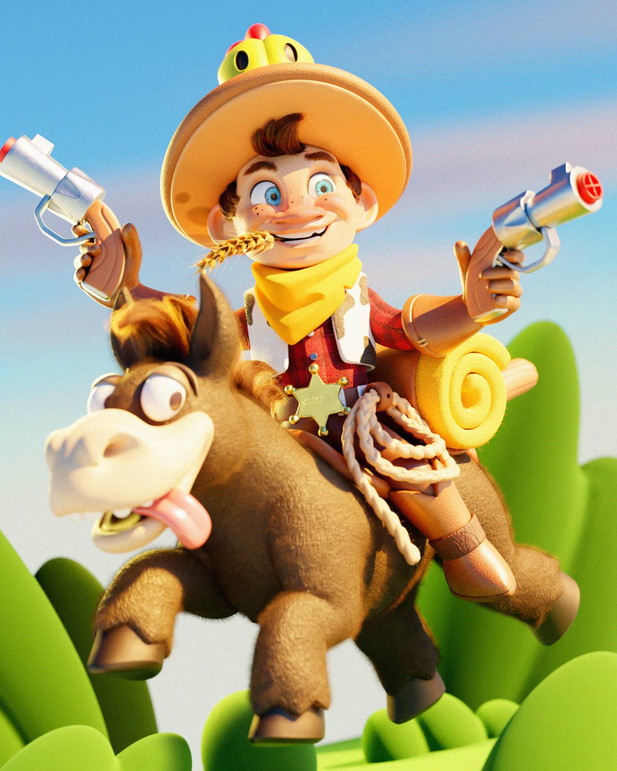 Happy Cowboy - 3D Stylized Character