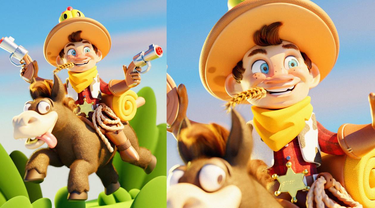 Happy Cowboy - 3D Stylized Character project