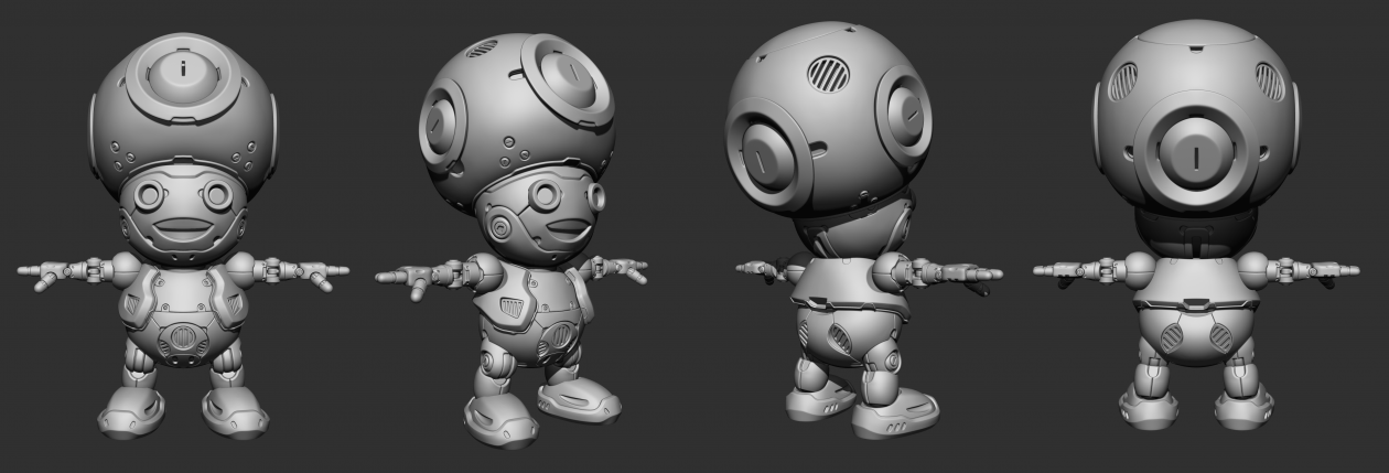 Robot Toad - Zbrush lineup render