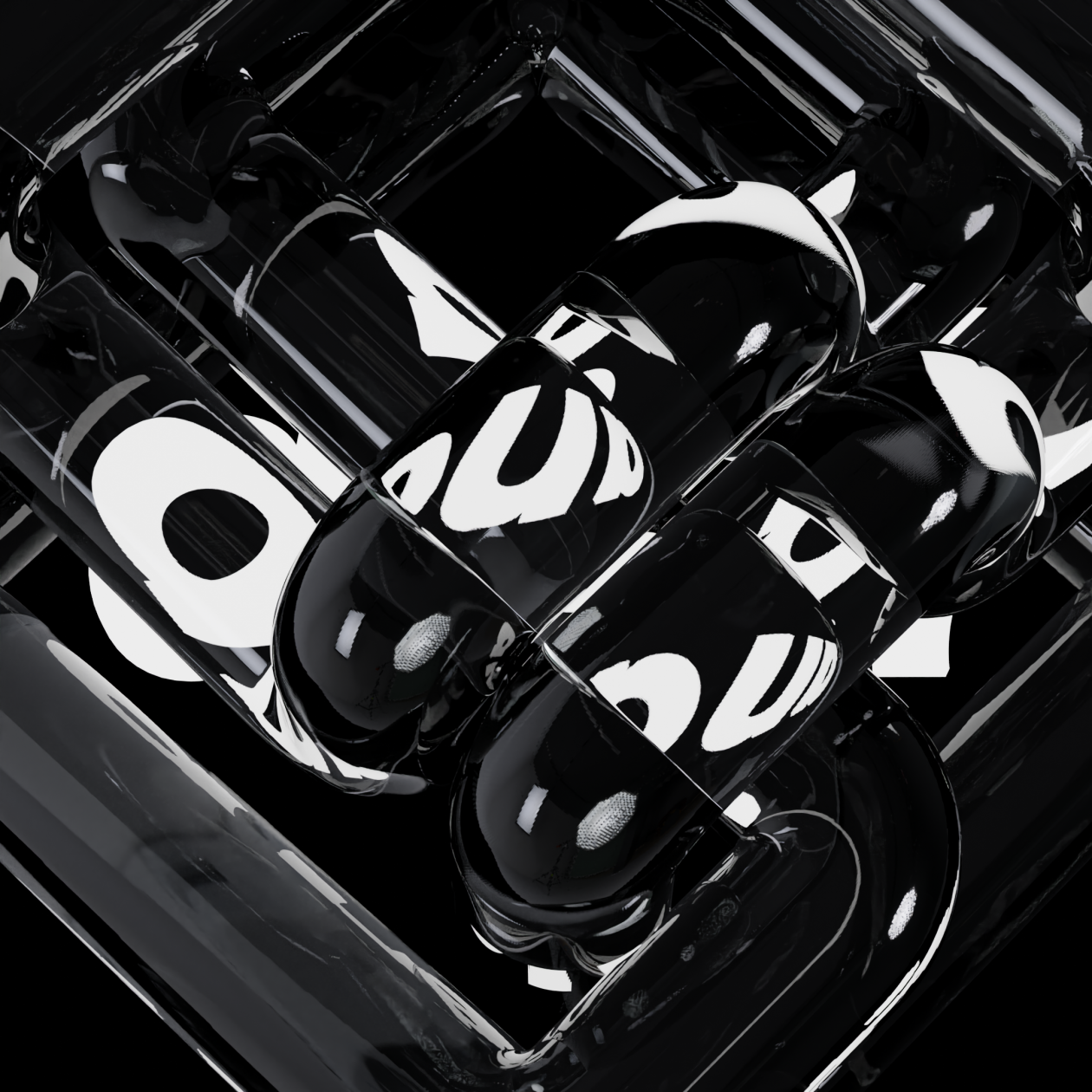 Black & White - 3D Type Experiments