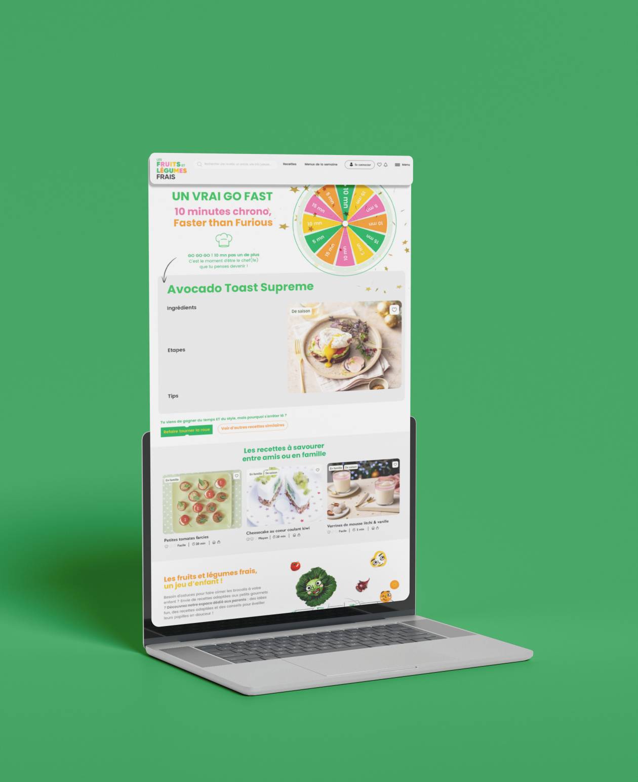 Extrait du jeu "Roue de la recette"