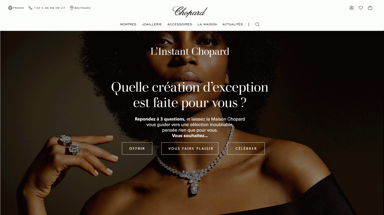Parcours client pour selection de produits sur le site