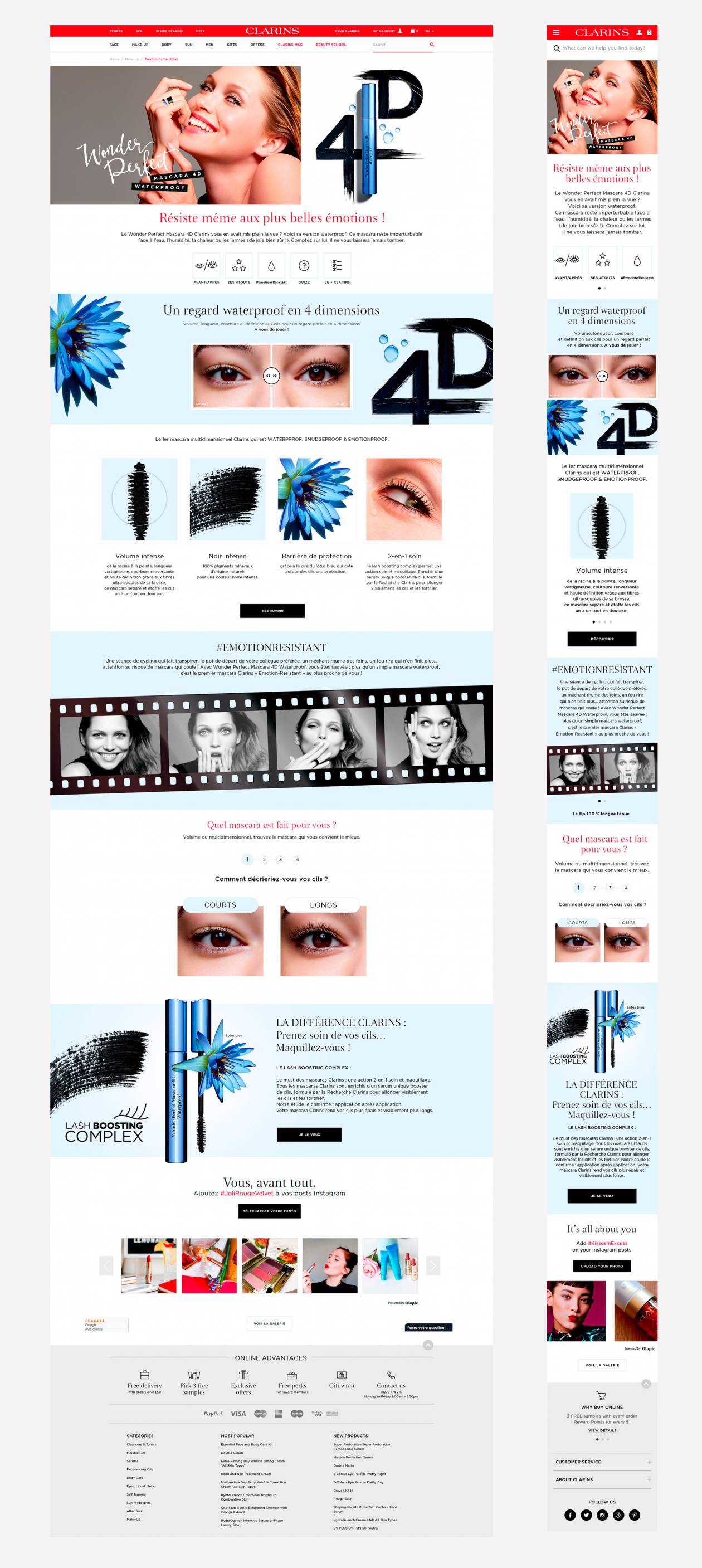 Page Produit Clarins