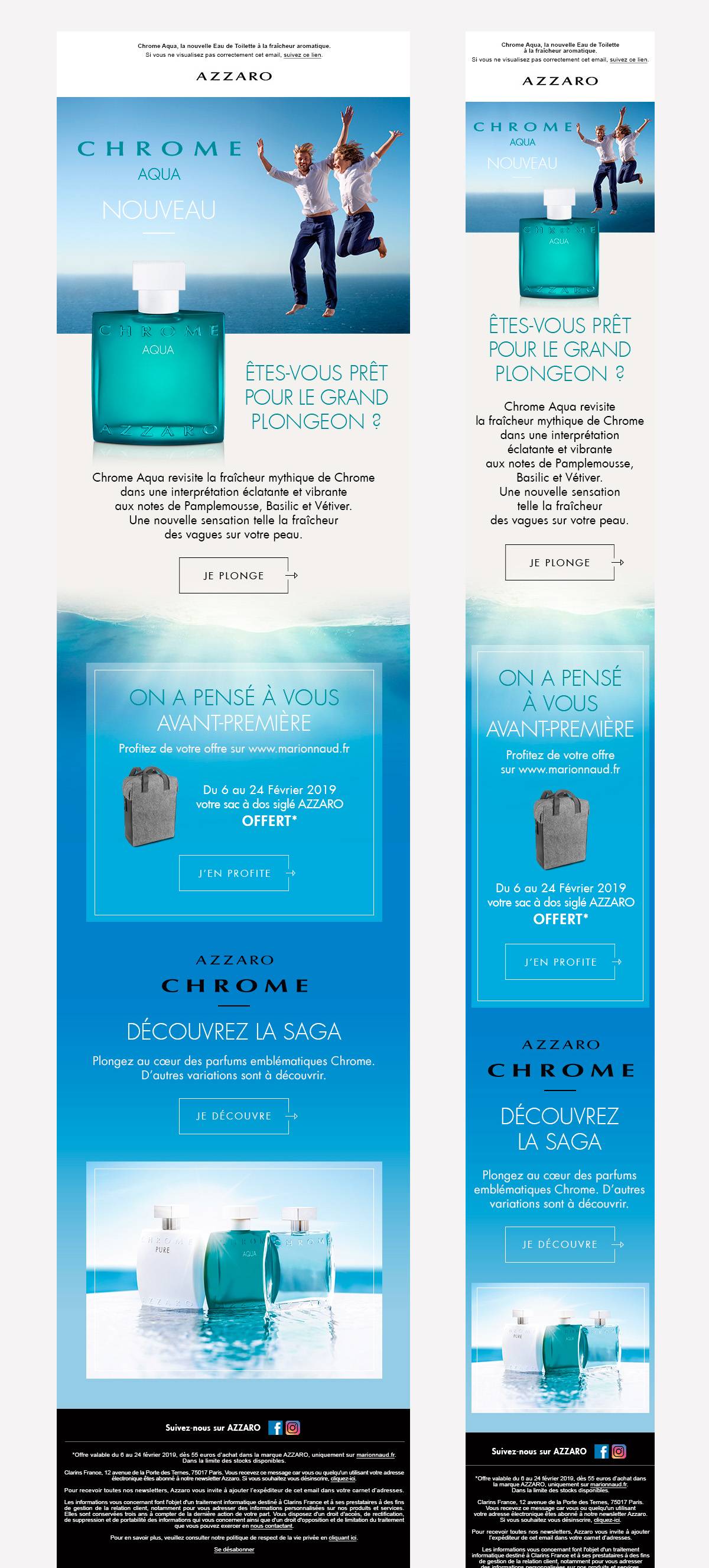 Newsletter Azzaro Chrome Aqua