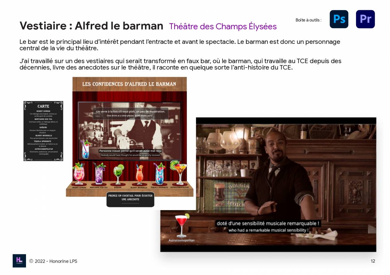 Vestiaire : Alfred le barman