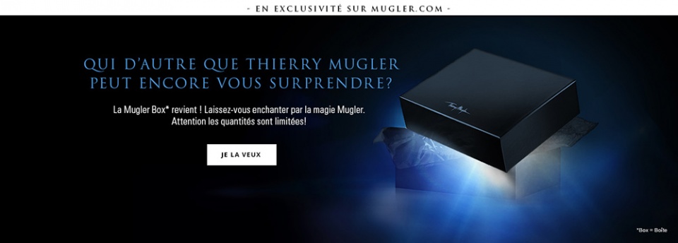 Slideshow homepage Mugler