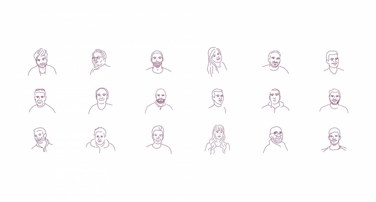 Avatars des membres de l'équipe