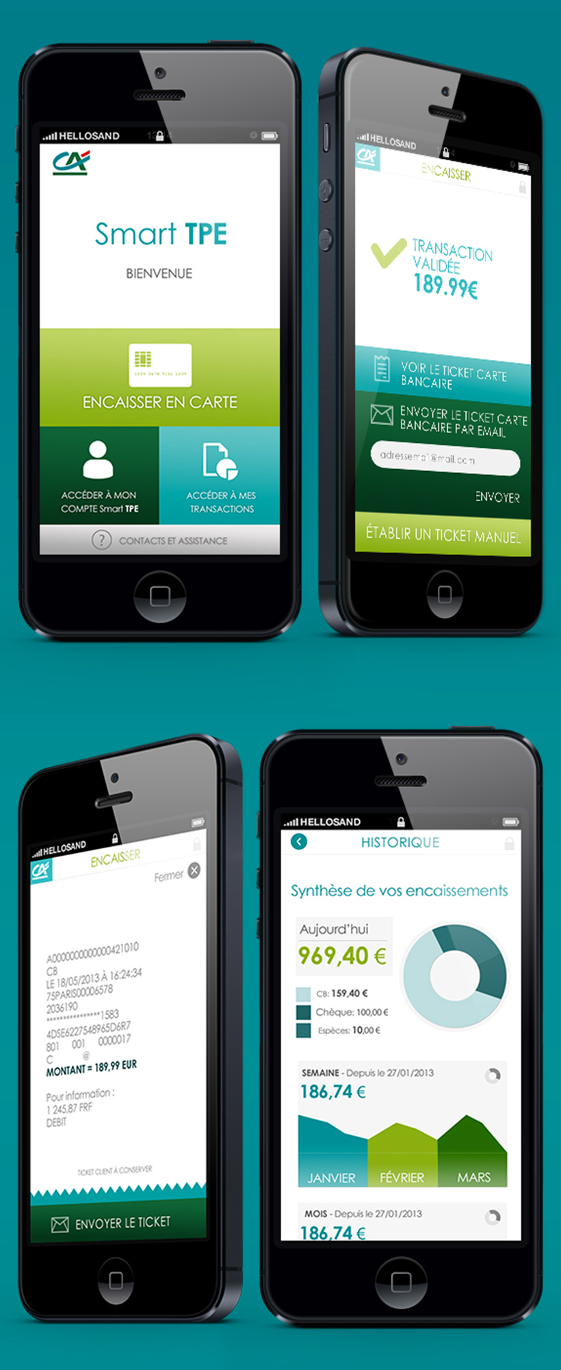 Smart TPE // Credit Agricole / Application mobile et site 