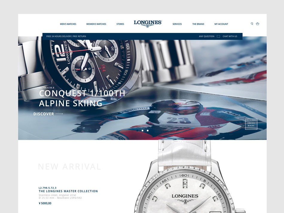 Longines - Webdesign / UI / DA