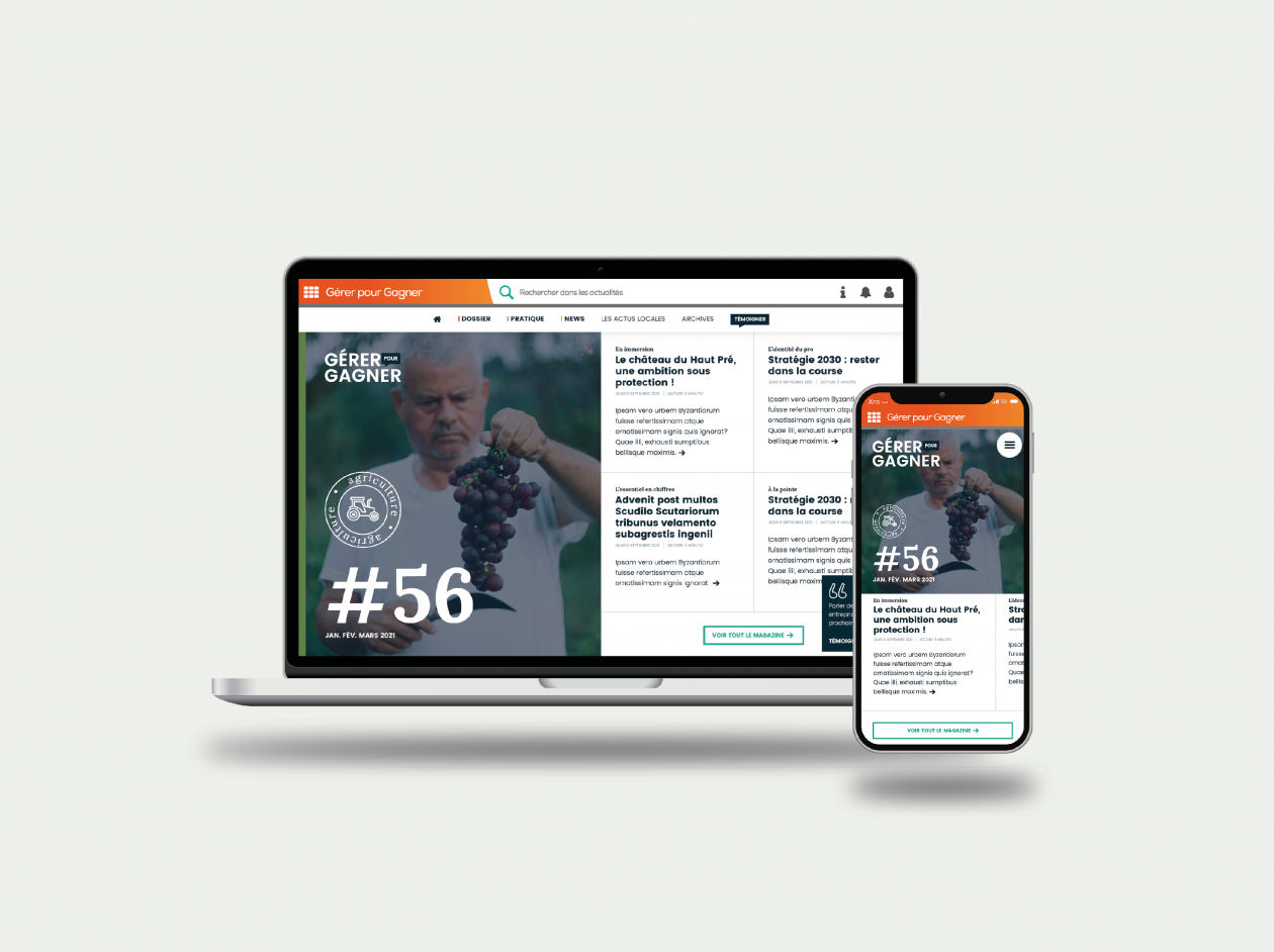 Design UI/UX magazine digital
