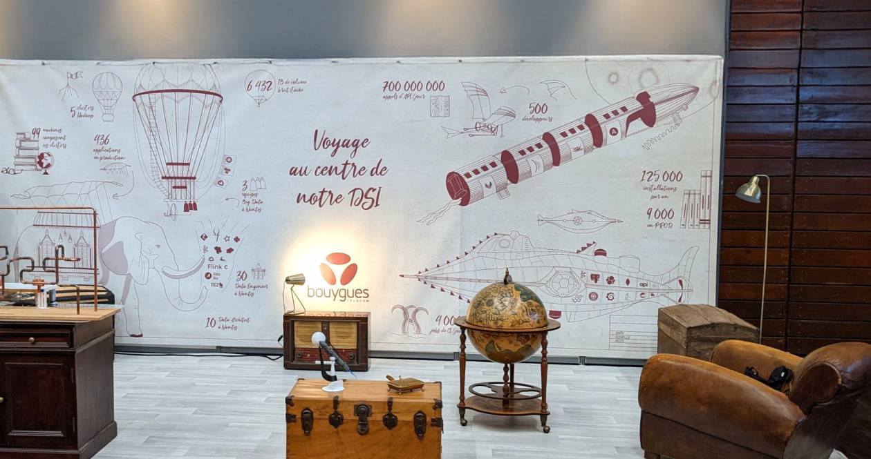 Fresque événementielle Jules Verne