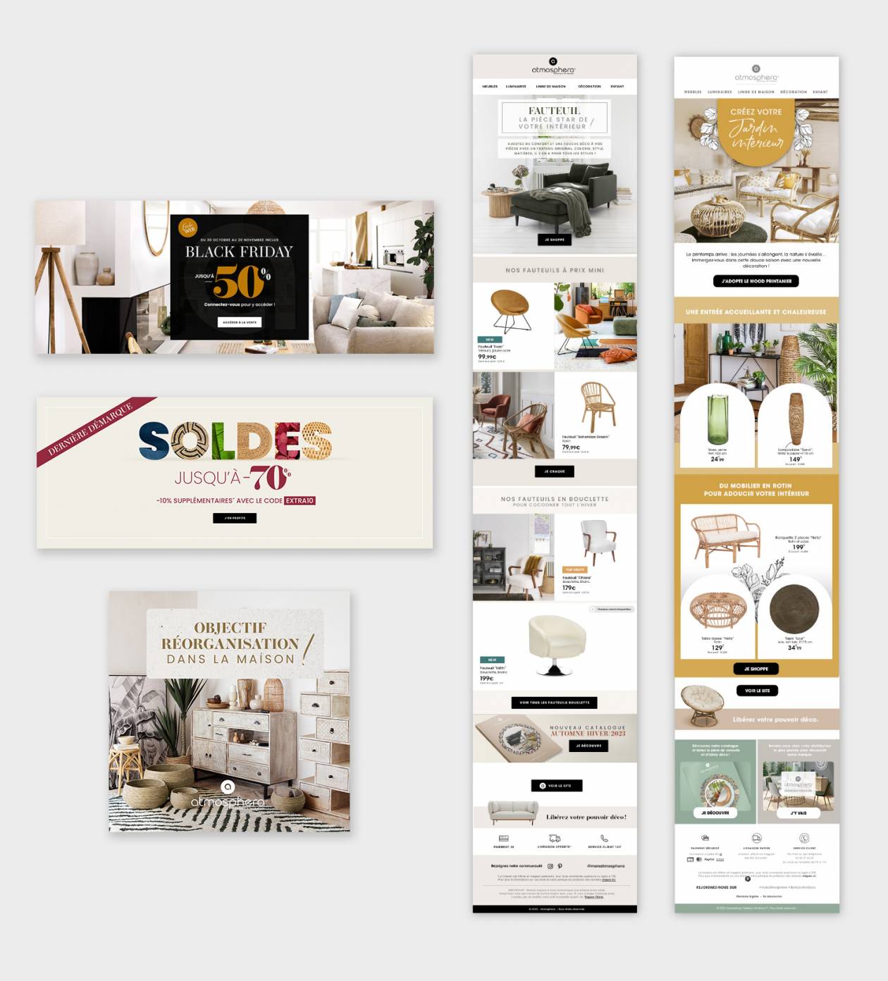 Atmosphera bannieres et Newsletter