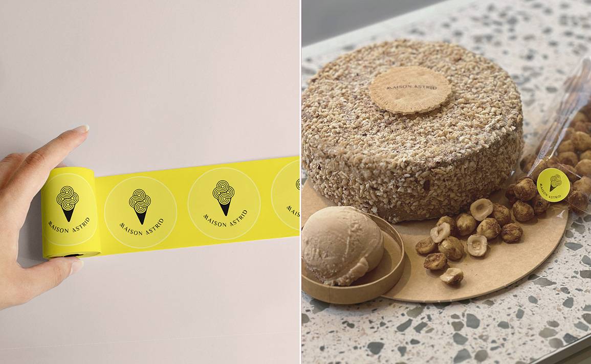 Maison Astrid - identité visuelle - etiquettes