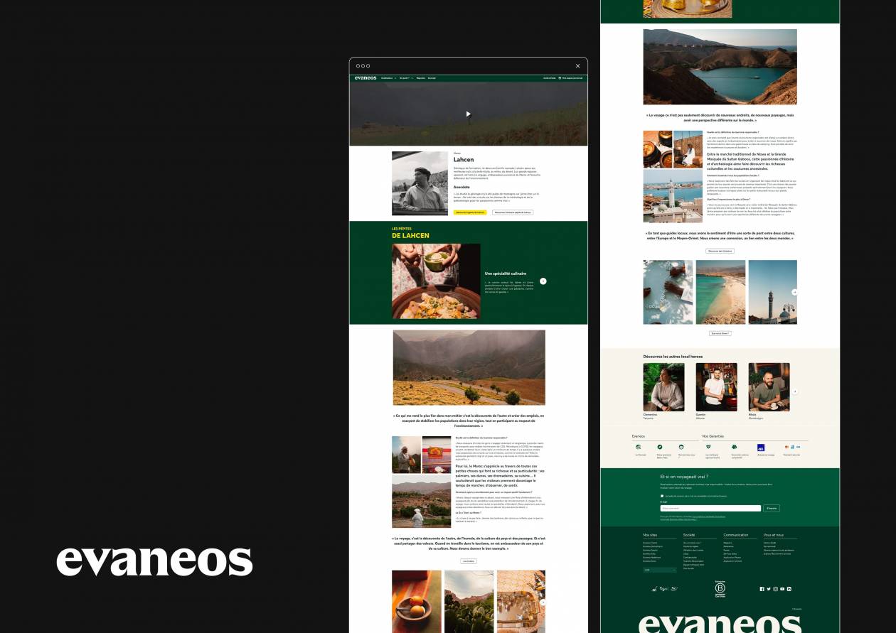 Evaneos — landing page