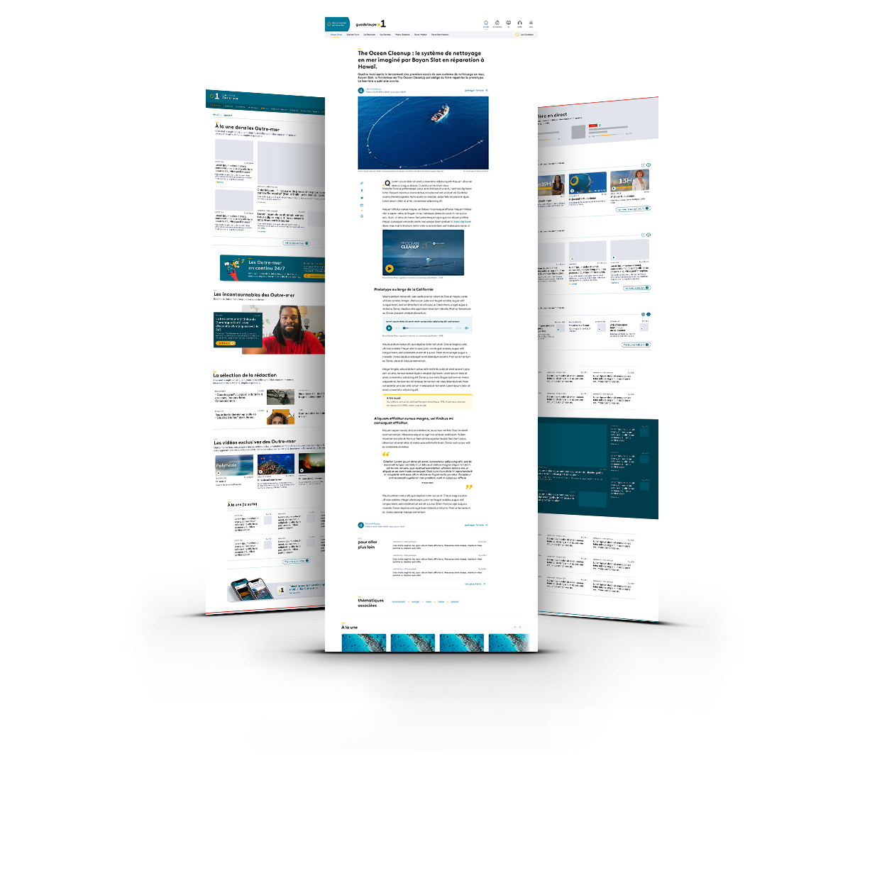 (Version Mobile) Responsive Design pour le portail des Outre-mer.