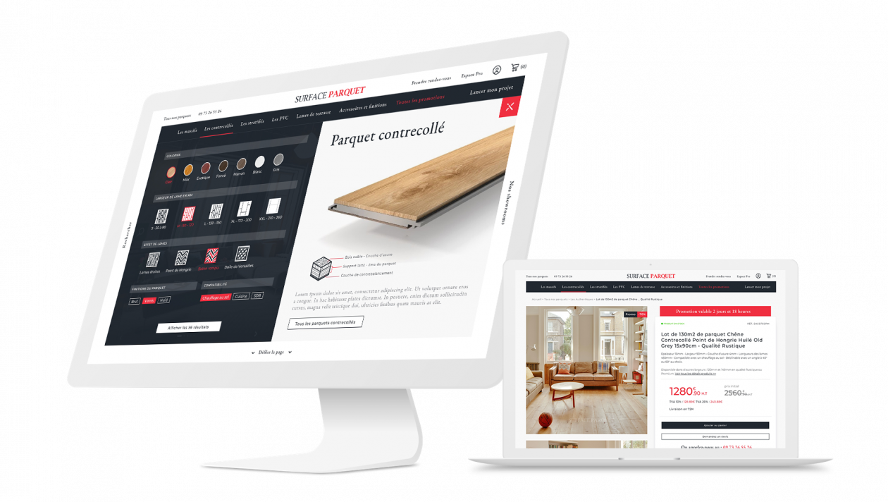 Responsive Design de surfaceparquet.com