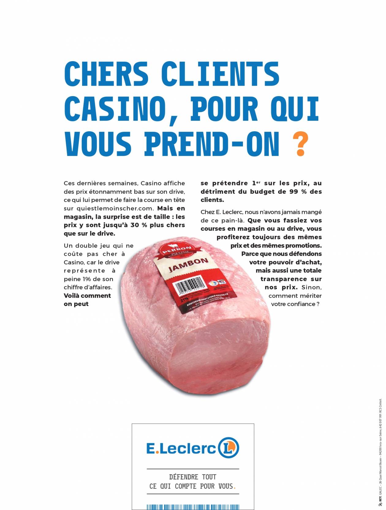 Annonce presse E.Leclerc