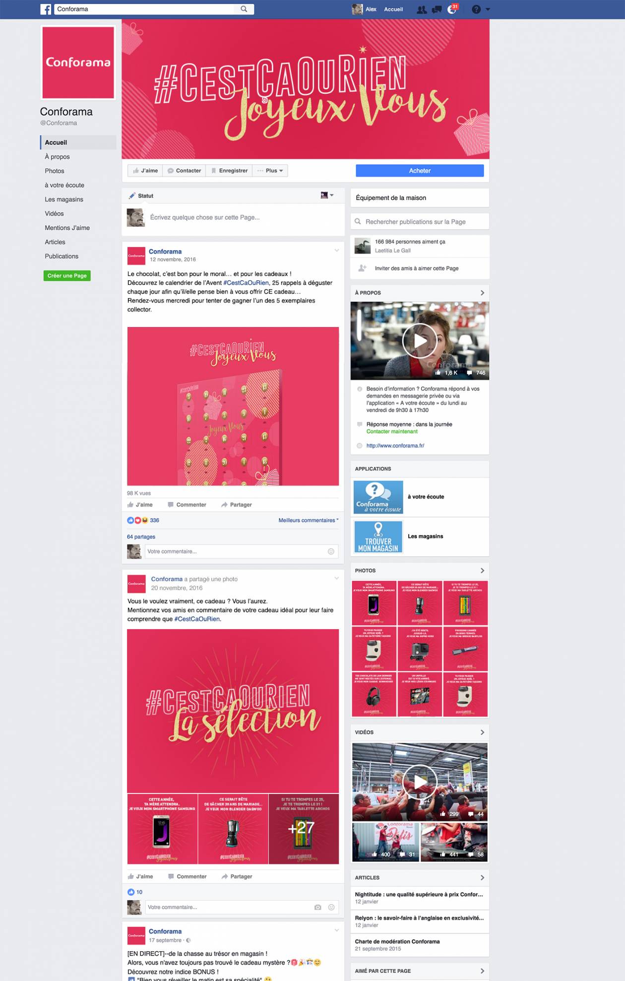 Conforama Posts Facebook