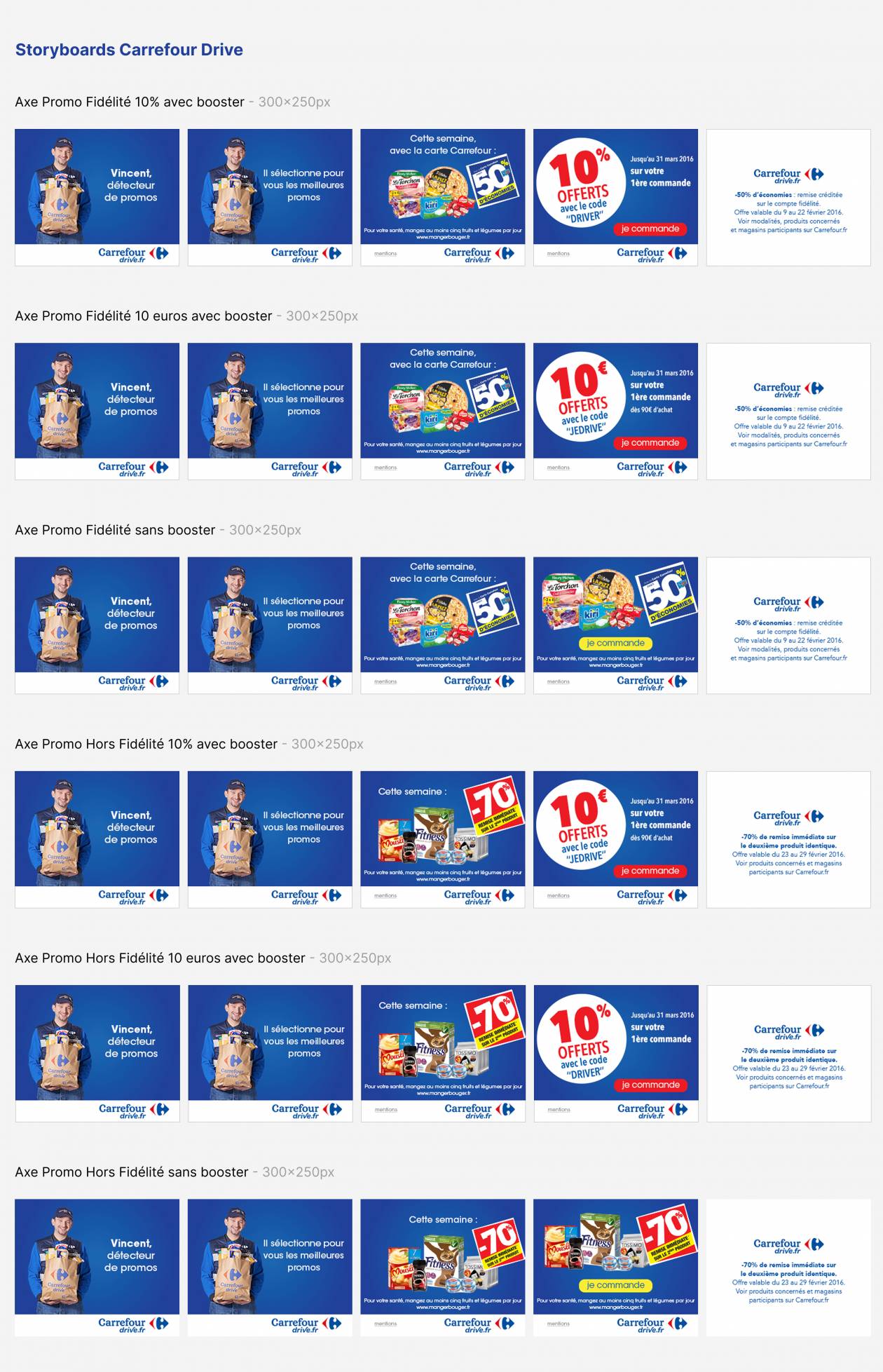 Storyboards Carrefour Drive