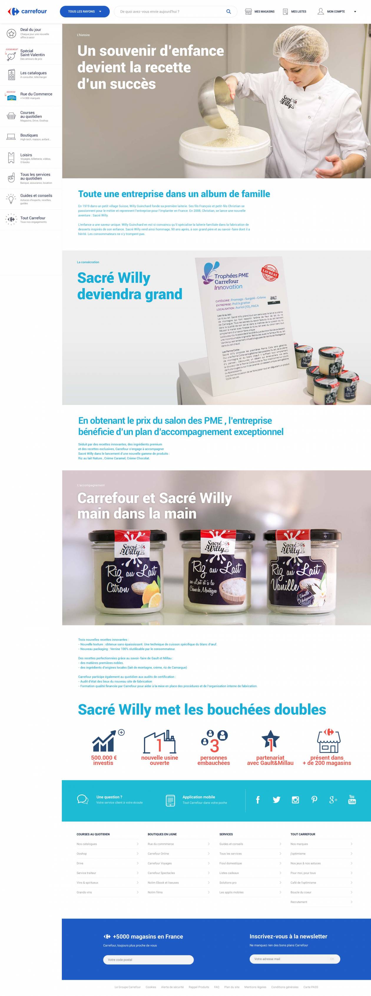Carrefour Landing Page Bouquets