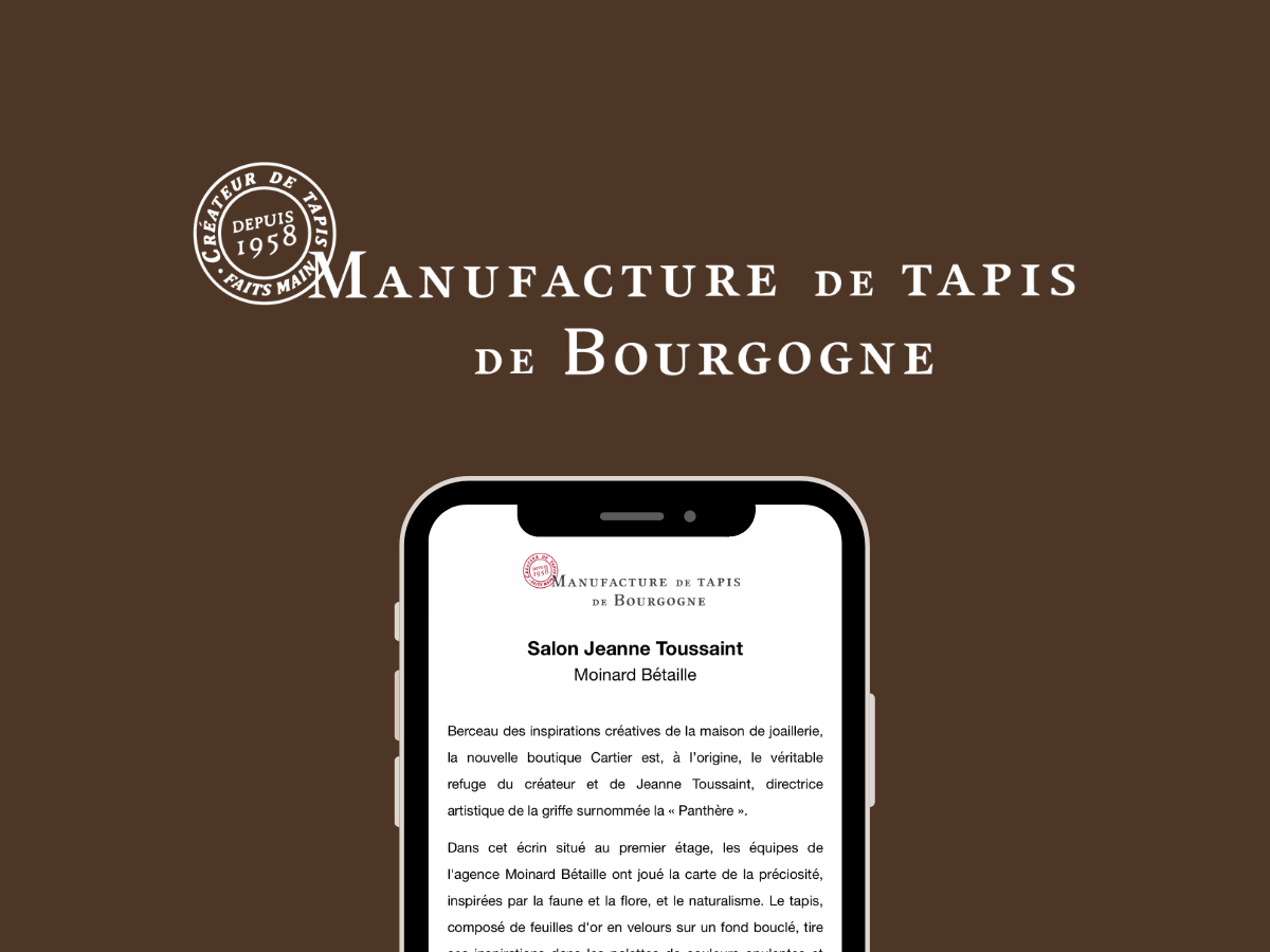 Manufacture de Tapis de Bourgogne - Newlsetter