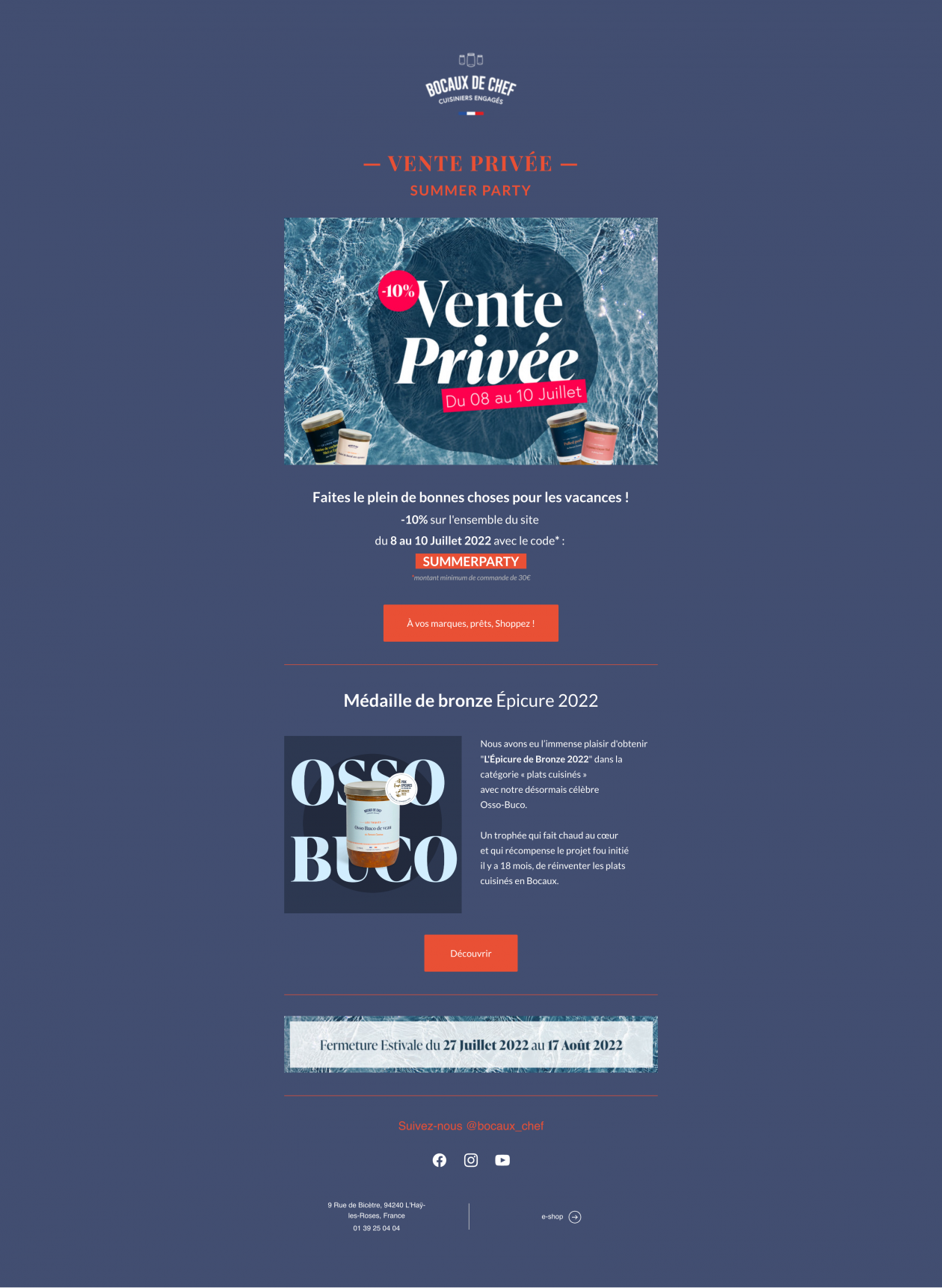Newsletter - ventes privées