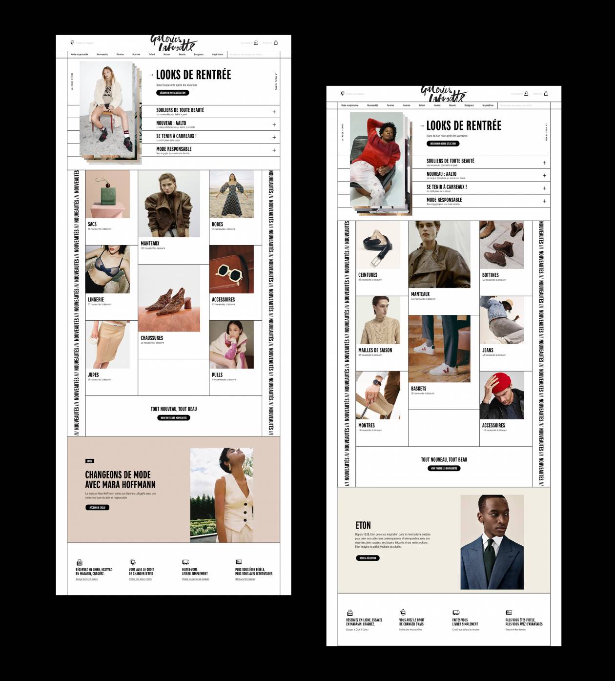 Galeries Lafayette webdesign