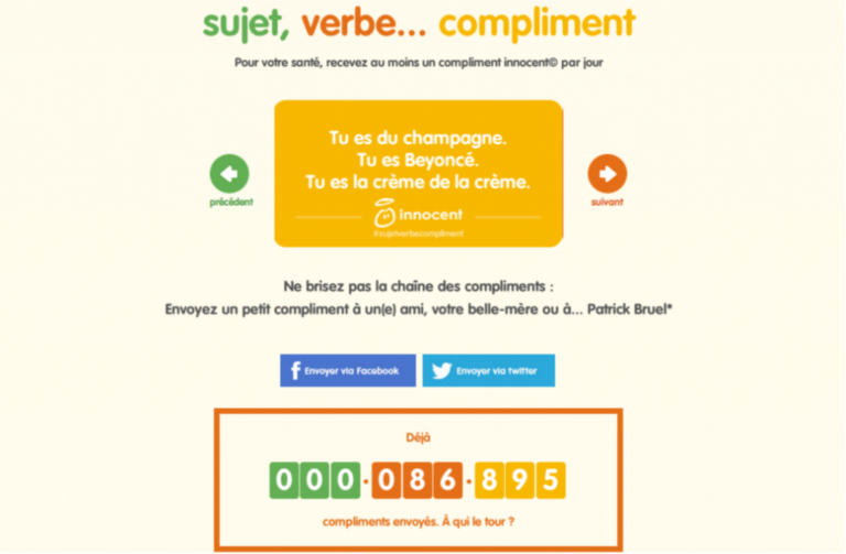 Plateforme génération de compliments