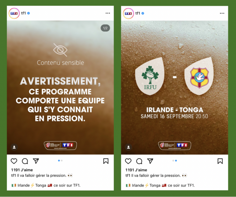 Carrousel Instagram compte TF1 - N°1