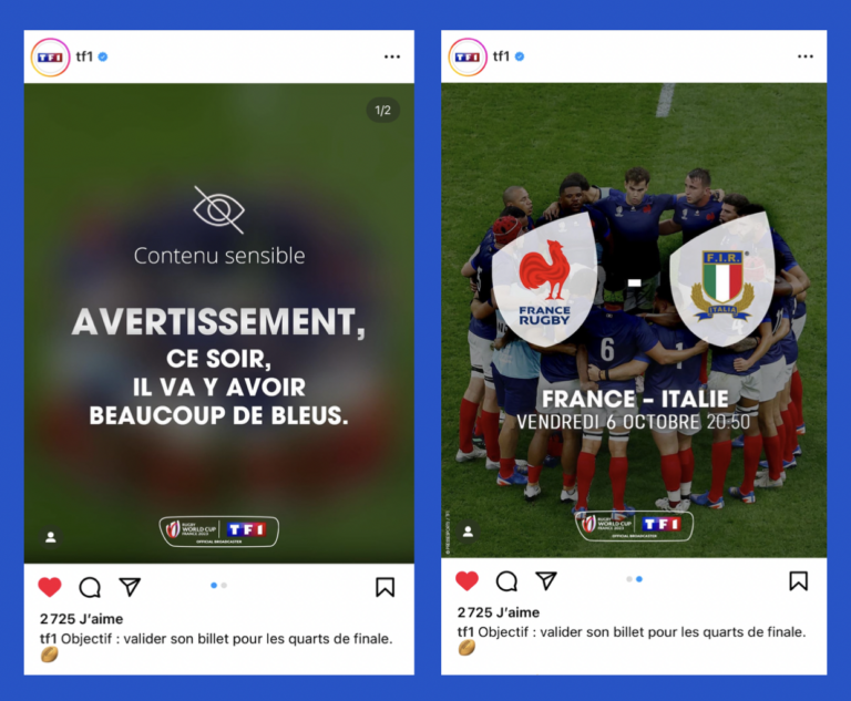 Carrousel Instagram compte TF1 - N°2