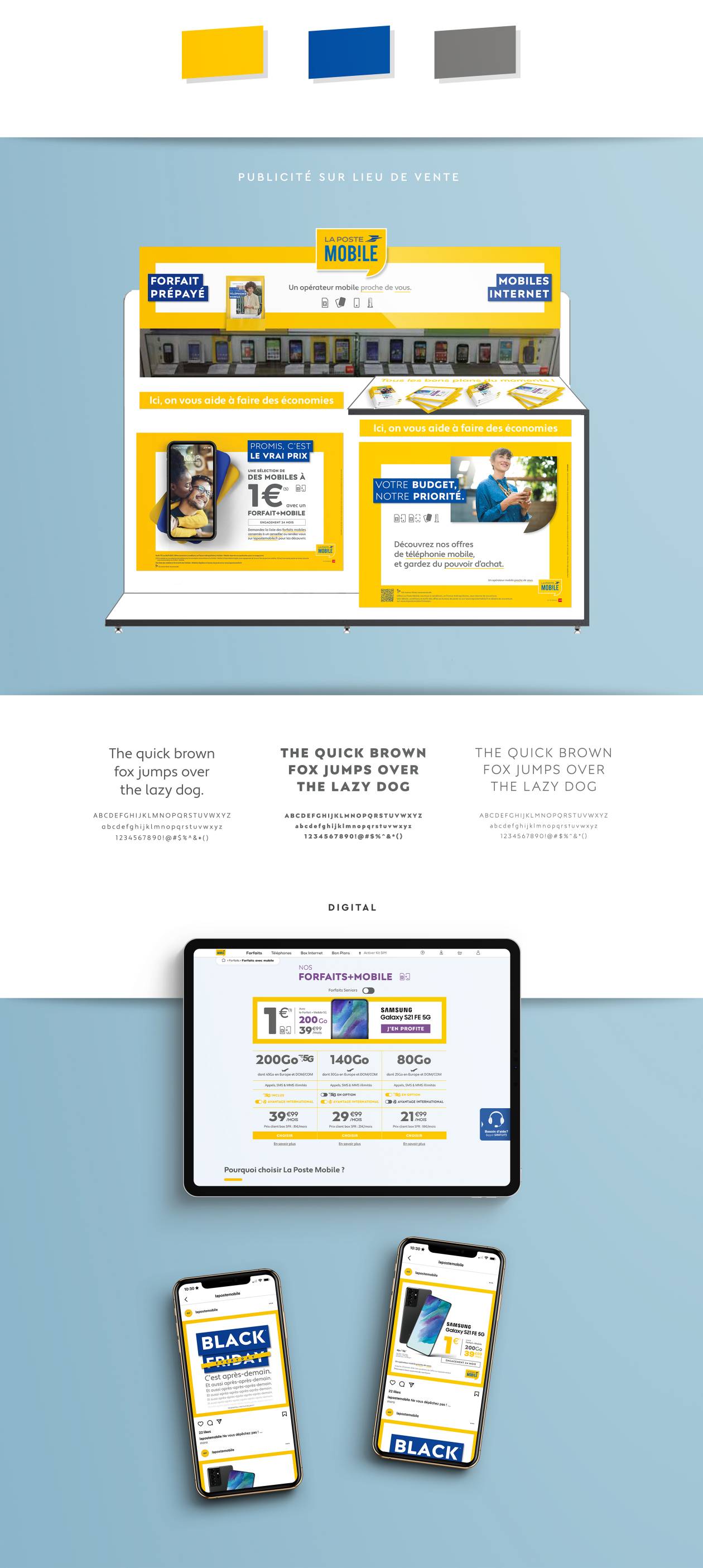 La Poste Mobile, proposition de charte graphique