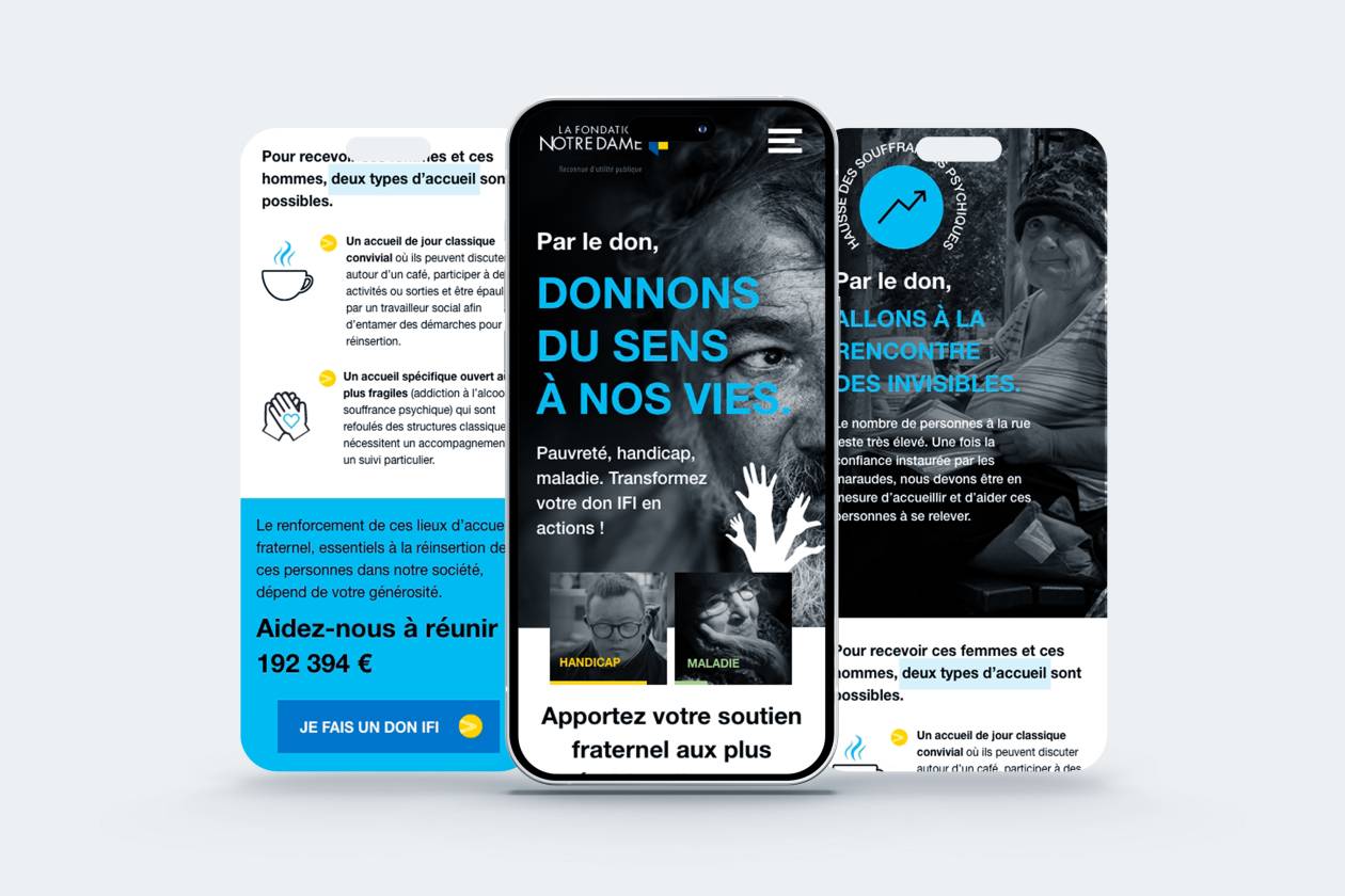 Landing page - Version mobile