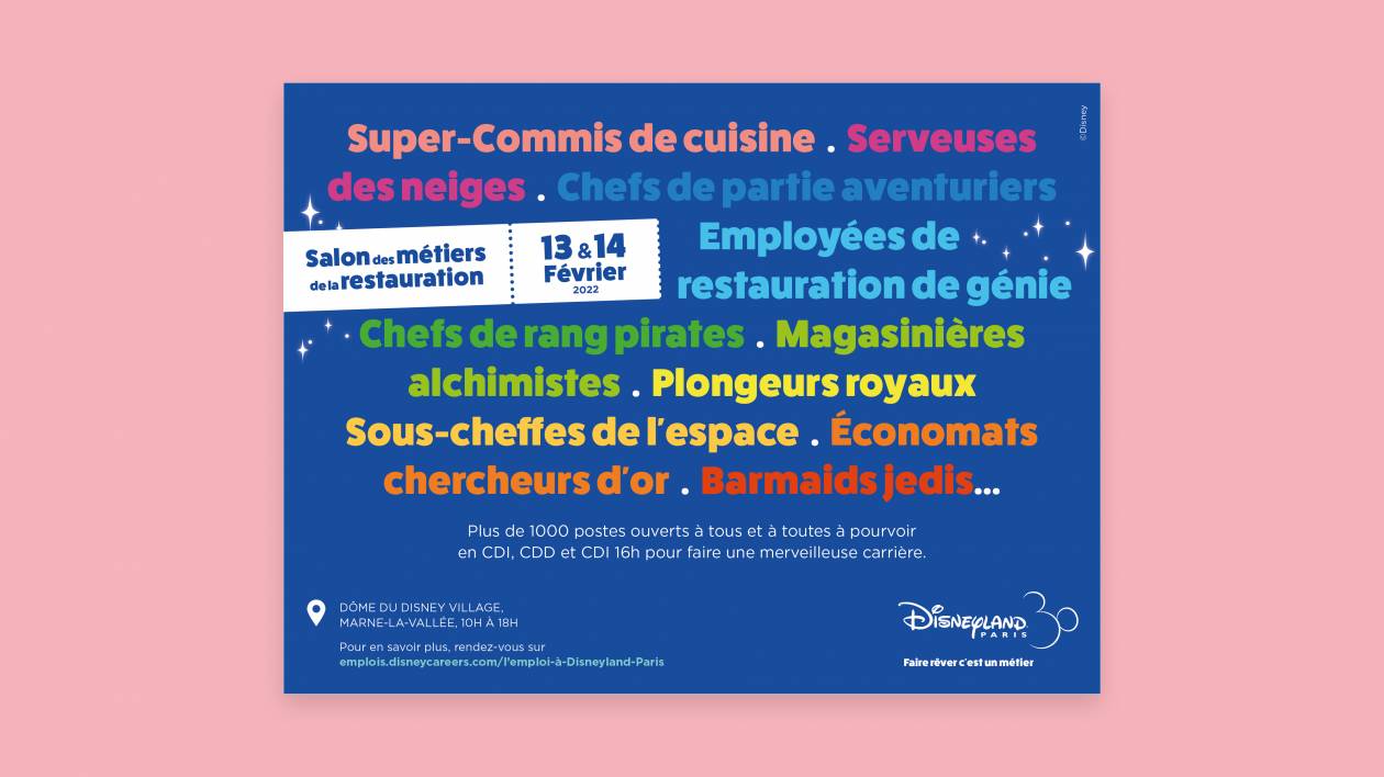 Affichage métiers
