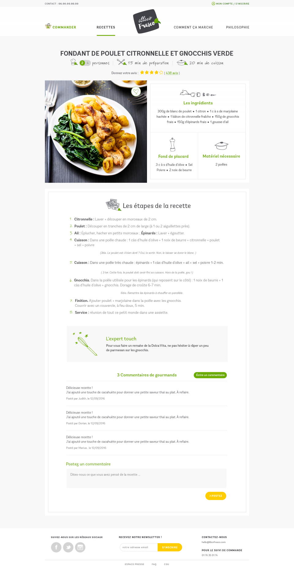 Page Recette